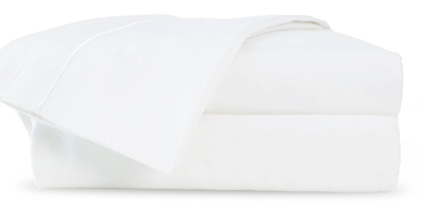 White hotel sheets, folded